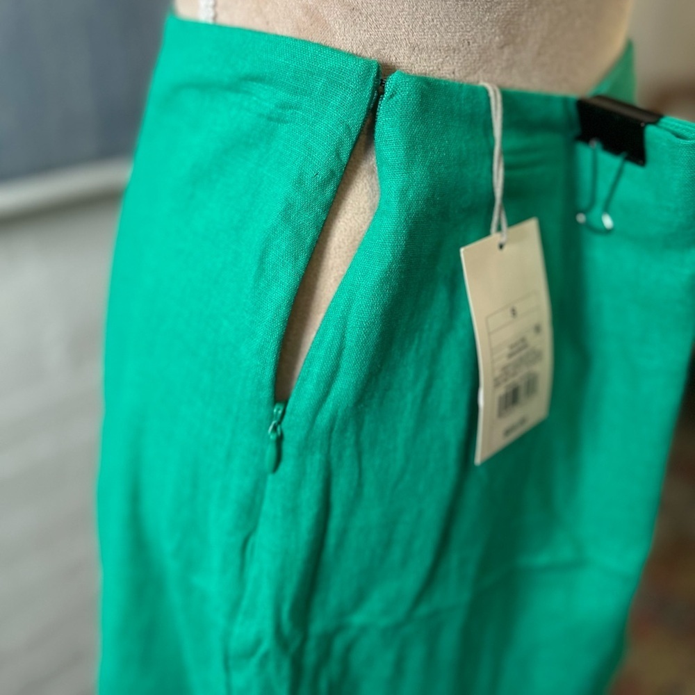 NWT A New Day Green Linen Blend Mini Skirt - Picture 8 of 12